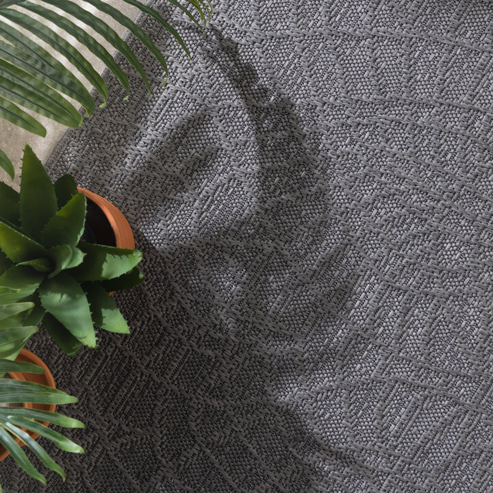 In- Och Utomhusmatta - Dunes Mandala Antracit