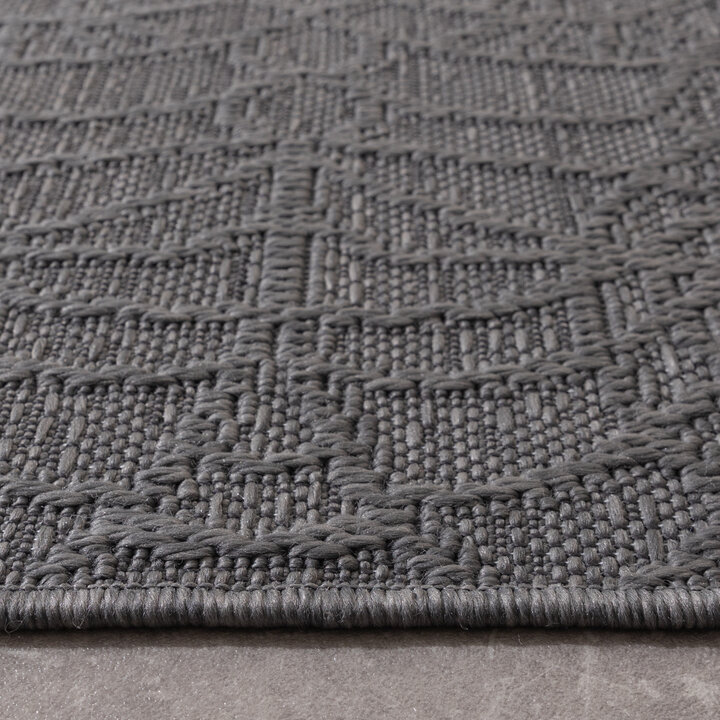 In- Och Utomhusmatta - Dunes Mandala Antracit