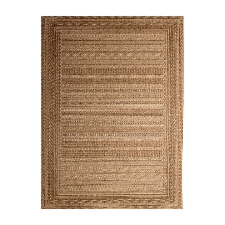 Utomhusmatta I Jute - Mavi Stripes Gräddvit/Brun
