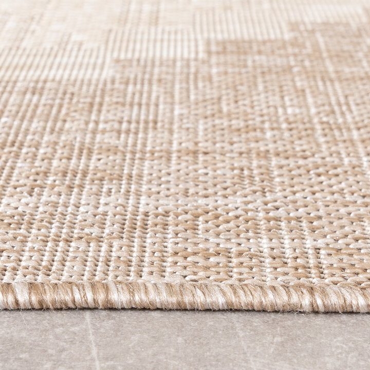 Utomhusmatta I Jute - Atlas Diamond Brun/Gräddvit