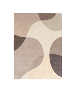 Abstrakt Matta I Ull - Clarice Brun/Beige