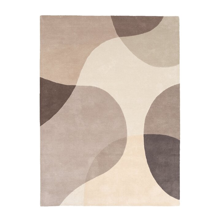 Abstrakt Matta I Ull - Clarice Brun/Beige