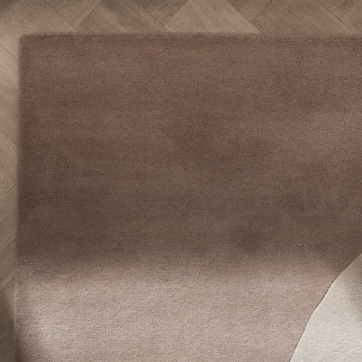 Abstrakt Matta I Ull - Clarice Brun/Beige