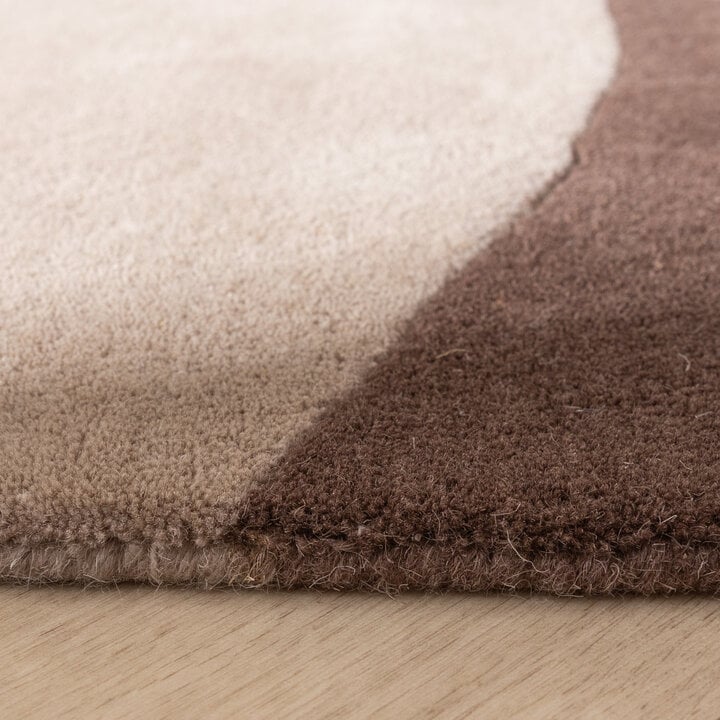 Abstrakt Matta I Ull - Clarice Brun/Beige