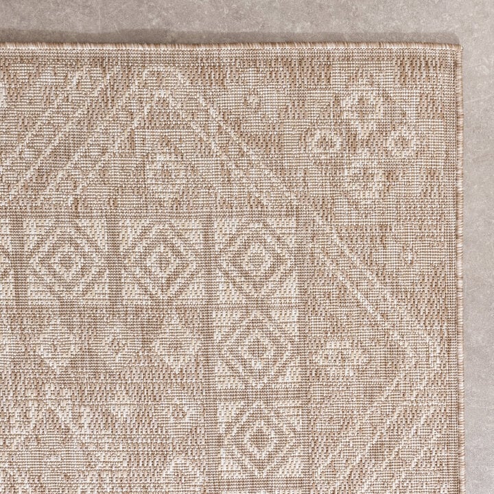 Utomhusmatta I Jute - Atlas Aztec Brun/Gräddvit