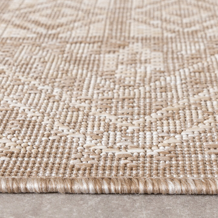 Utomhusmatta I Jute - Atlas Aztec Brun/Gräddvit