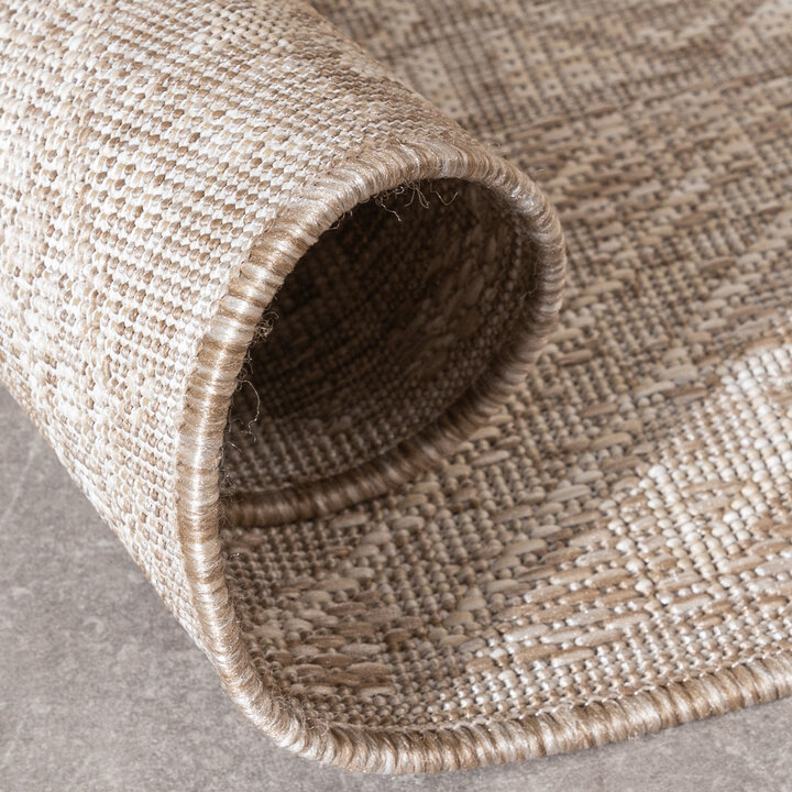 Utomhusmatta I Jute - Atlas Aztec Brun/Gräddvit