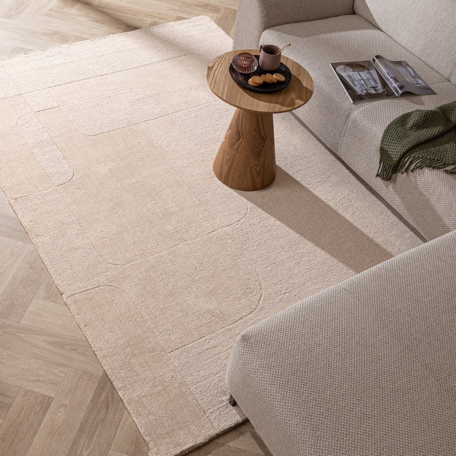 Ullmatta - Giselle Abstract Gräddvit