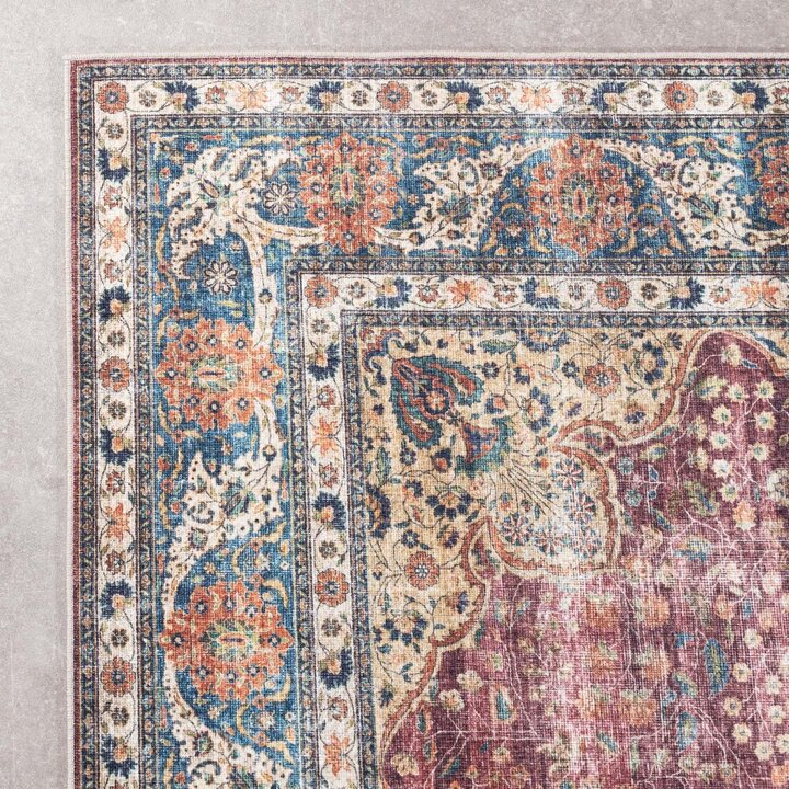 Inomhus- Och Utomhusmattamatta - Kairo Medaillon Bourgogne