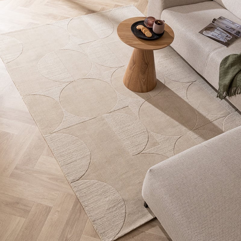 Ullmatta - Giselle Circles Gräddvit