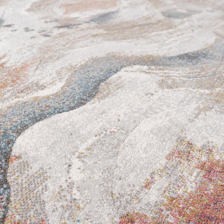 Abstrakt Matta - Xavier Wave Blå/Röd