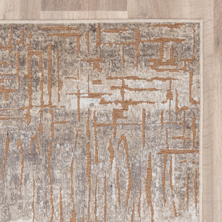 Modern Matta - Hendrix Grunge Gräddvit/Terrakotta