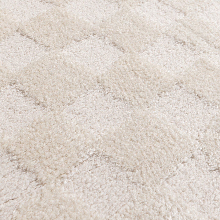 Japandi-Matta - Yori Checkerboard Gräddvit