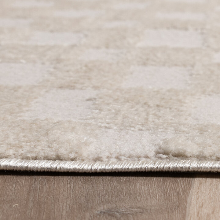 Japandi-Matta - Yori Checkerboard Gräddvit