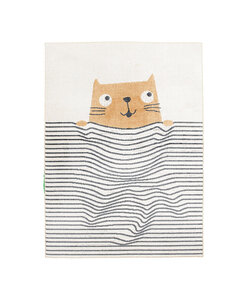 Tvättbar Barnmatta - Ravi Cat Flerfärgad