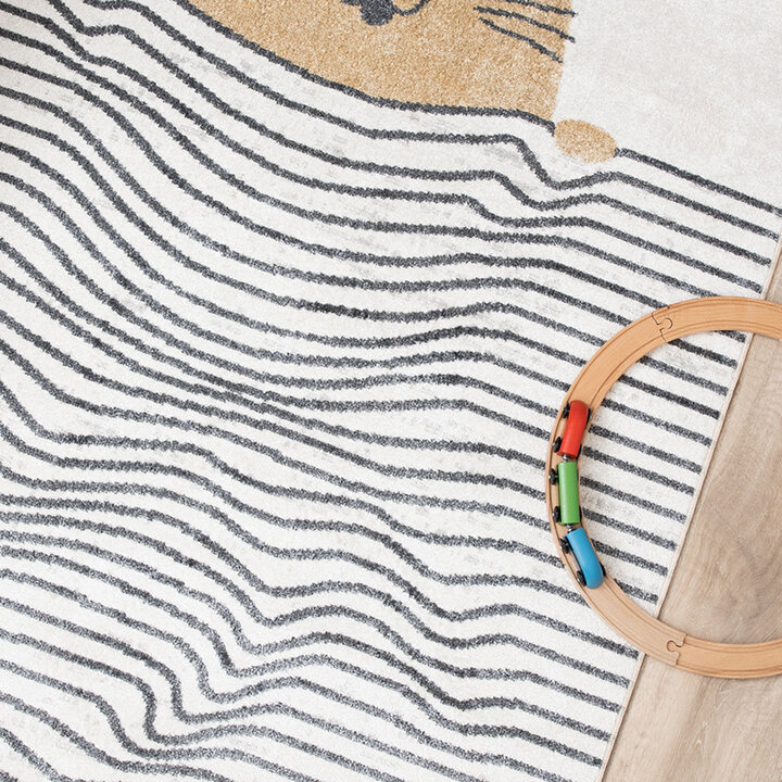 Tvättbar Barnmatta - Ravi Cat Flerfärgad