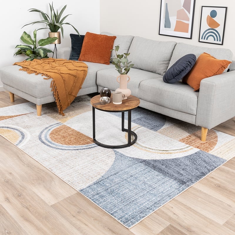 Tvättbar Matta Med Abstrakt Mönster  - Misha Blocks Flerfärgad