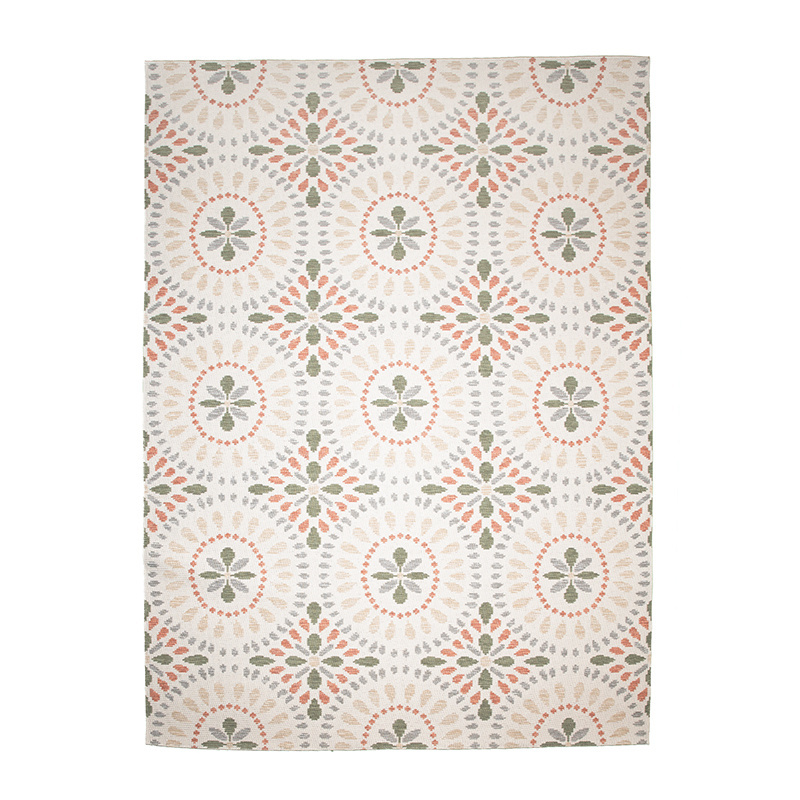 Inomhus- Och Utomhusmatta - Ranch Mandala Beige - sfeer