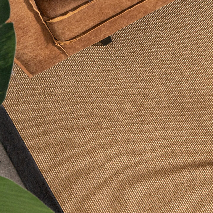 Sisalmatta - Tulum Border Svart