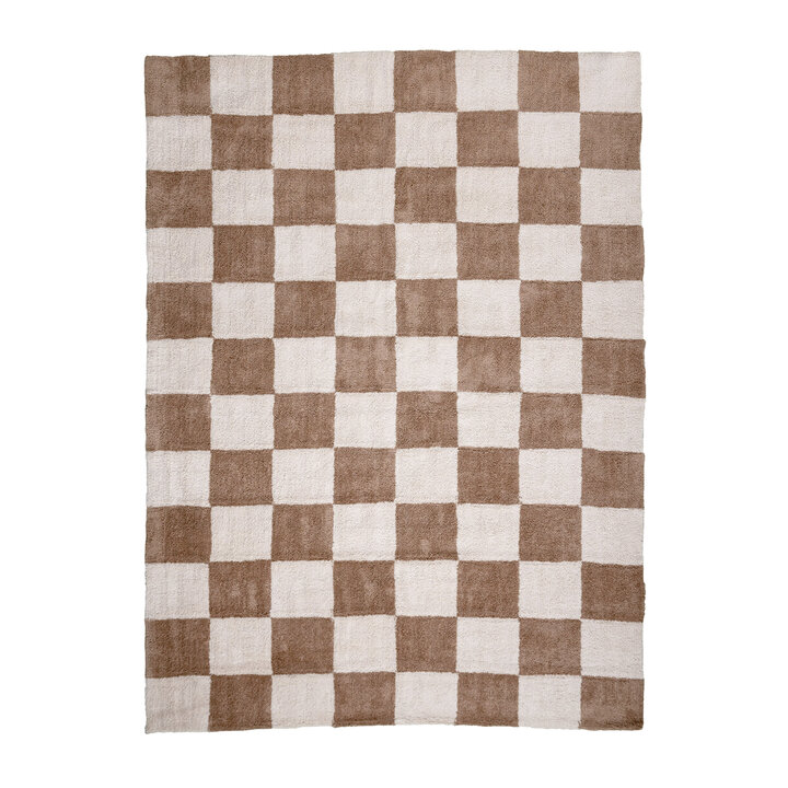 Schackmönstrad Matta  - Blox Beige