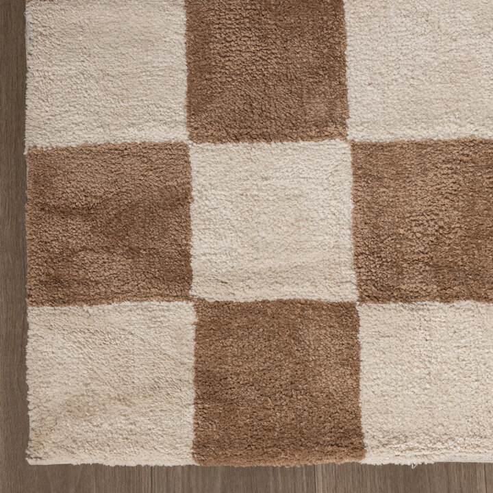 Schackmönstrad Matta  - Blox Beige