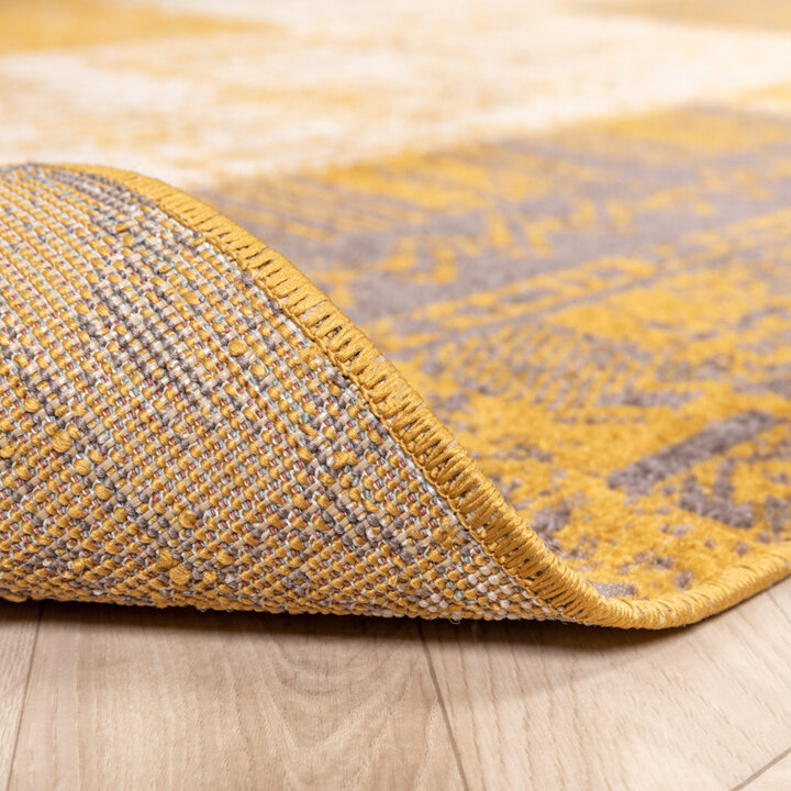 Lapptäckesmatta  - Spring Patchwork Gul/Taupe