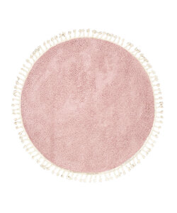 Rund Matta Med Hög Lugg  - Lofty Fringe Rosa