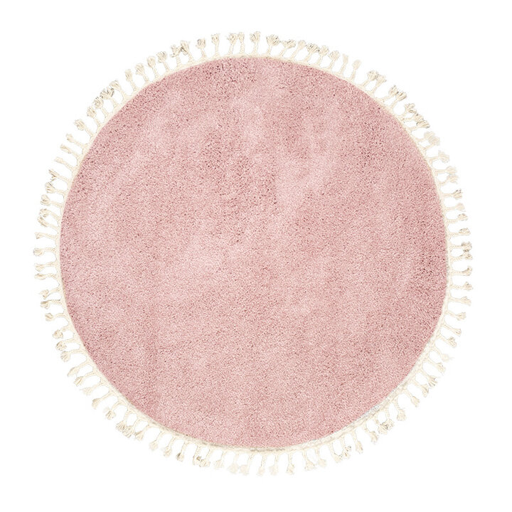 Rund Matta Med Hög Lugg  - Lofty Fringe Rosa