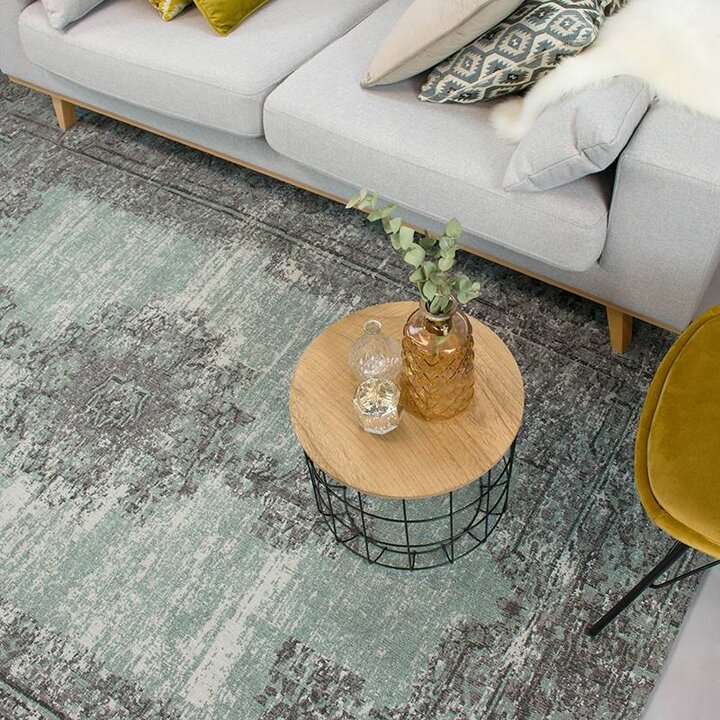 Matta I Vintagestil - Dreams Grön/Grå