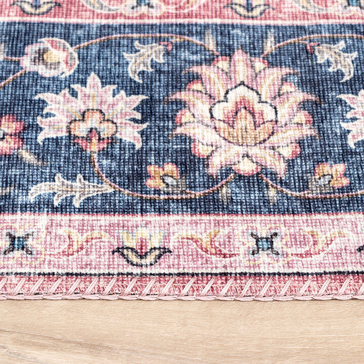 Matta I Vintagestil - Lily Medaillon Röd/Rosa