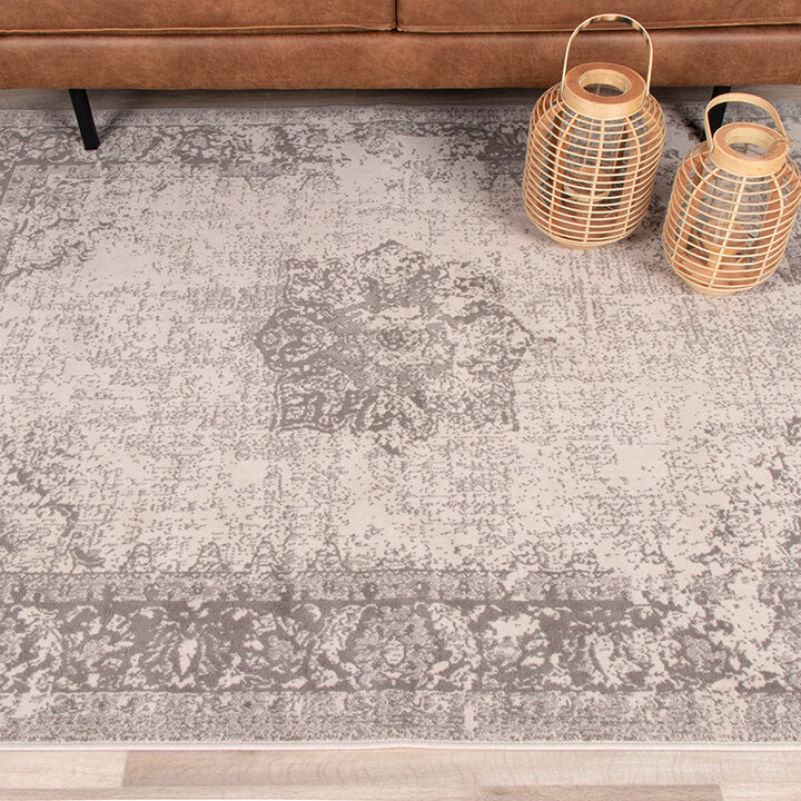 Matta I Vintagestil - Miracle Grå/Brun