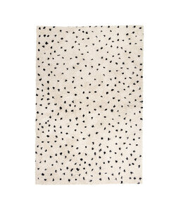 Matta Med Hög Lugg - Grand Dots Gräddvit/Svart