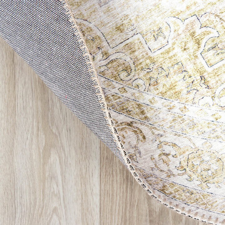 Rund Matta I Vintagestil - Lago Grön