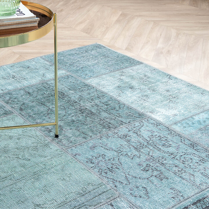 Lapptäckesmatta  - Estate Patchwork Blågrön