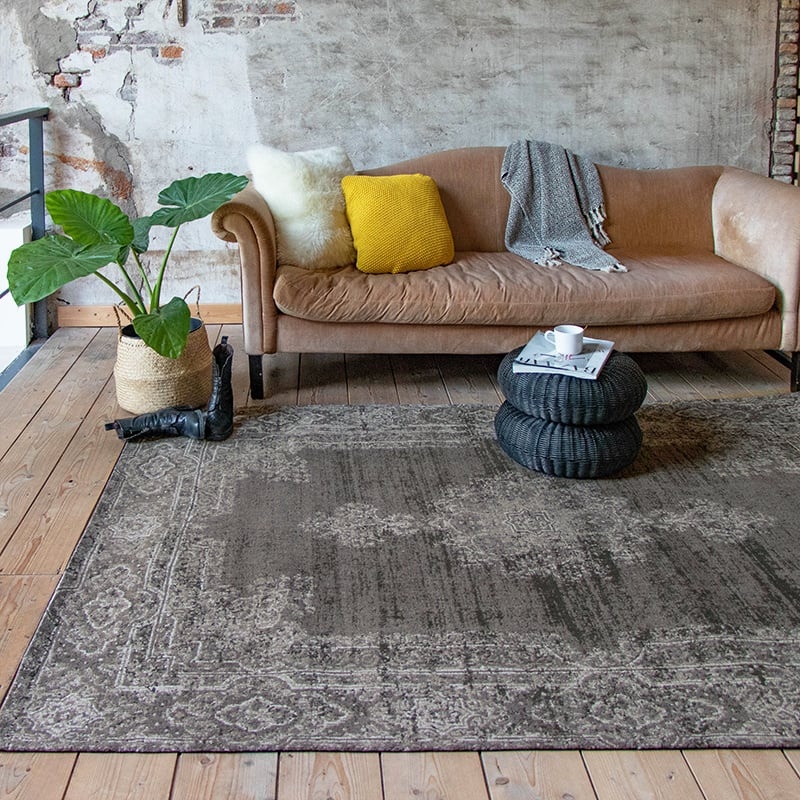 Matta I Vintagestil - Dreams Antracit/Brun
