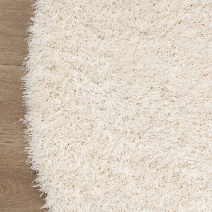 Rund Shagmattor - Blaze Vit