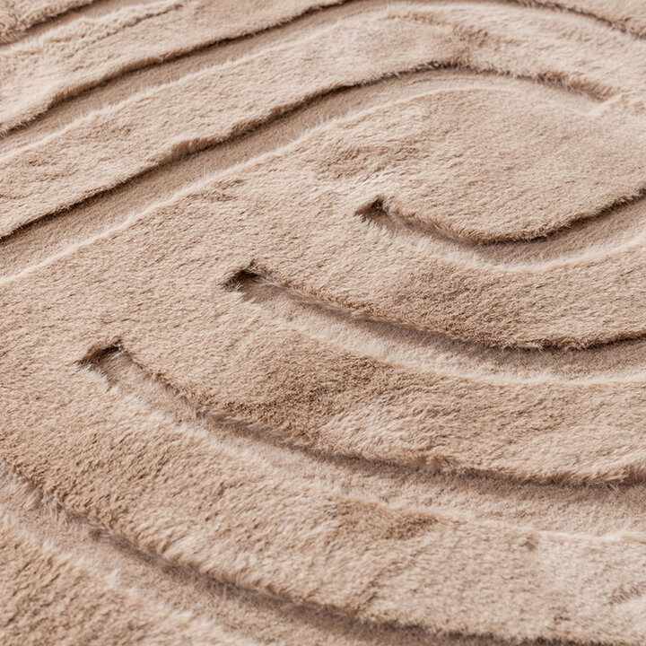 Rund Matta Med Hög Lugg  - Carvy Curves Taupe