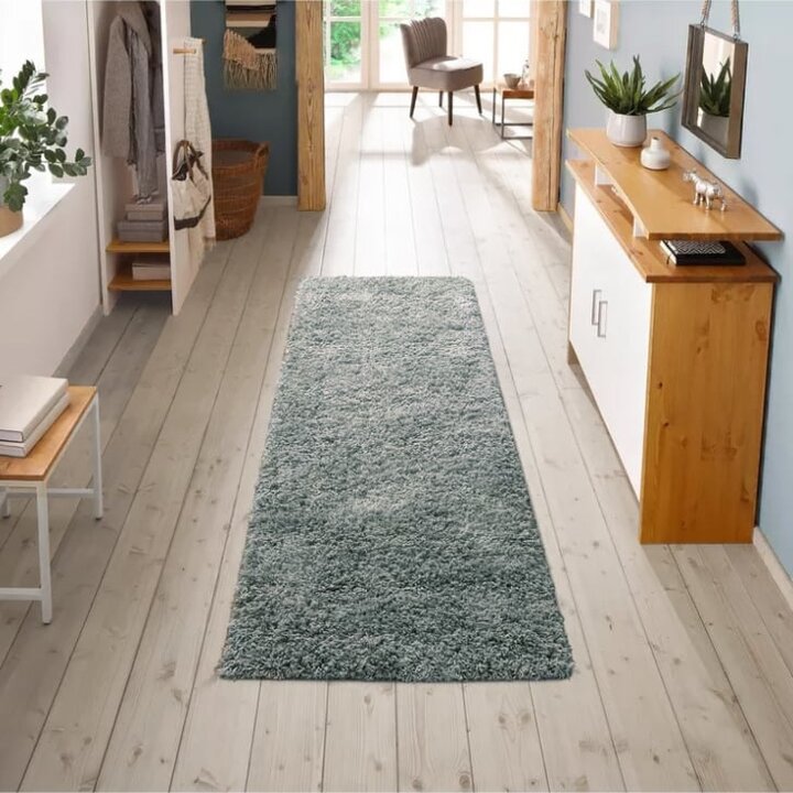 Löpare Med Hög Lugg - Solid Blågrön