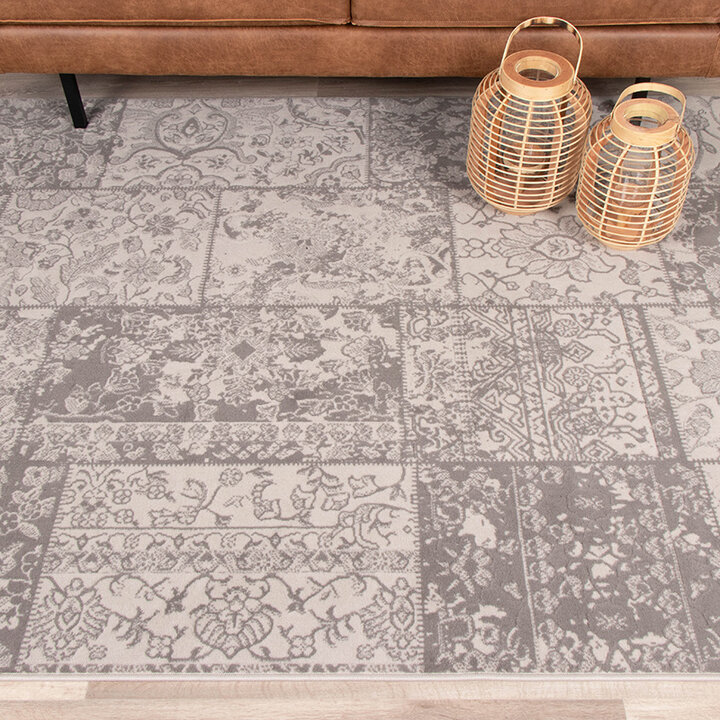 Lapptäckesmatta  - Miracle Patchwork Grå/Brun