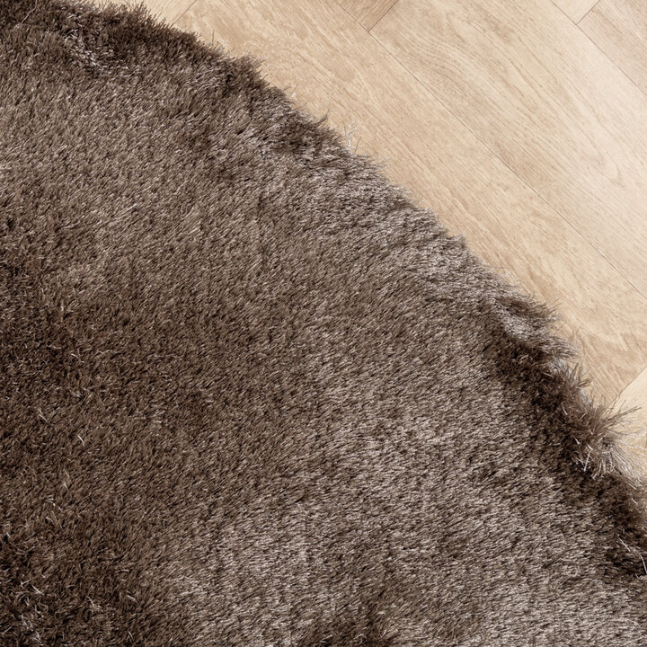 Rund Matta Med Hög Lugg  - Glorious Silver/Grå