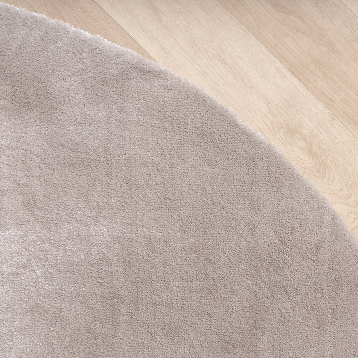 Rund Tvättbar Viskosmatta - Vive Grå