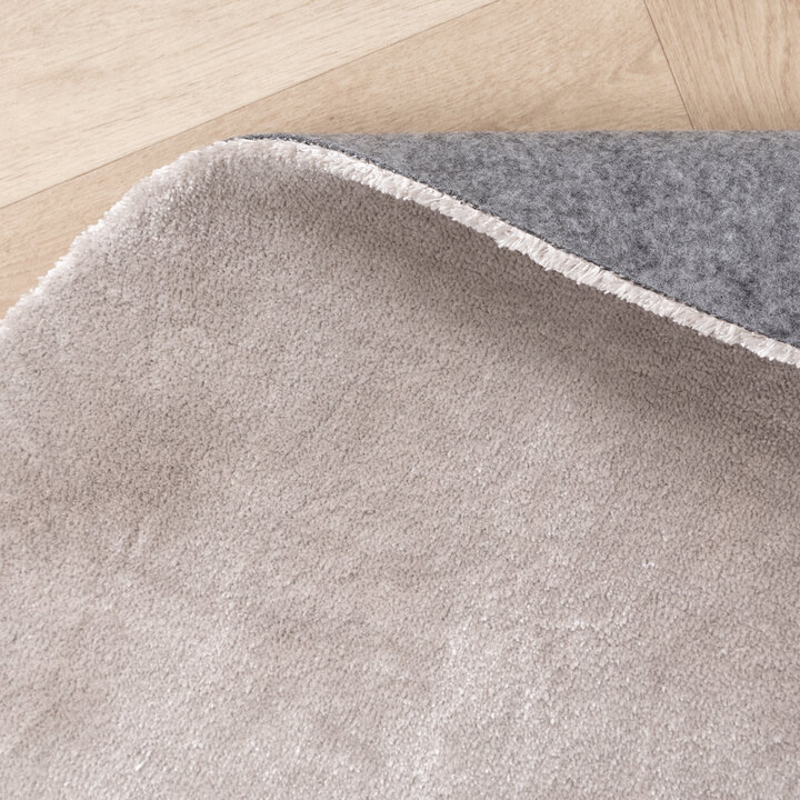 Rund Tvättbar Viskosmatta - Vive Grå