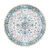Rund Matta I Vintagestil - Lily Oriental Blå/Rosa - thumbnail 1