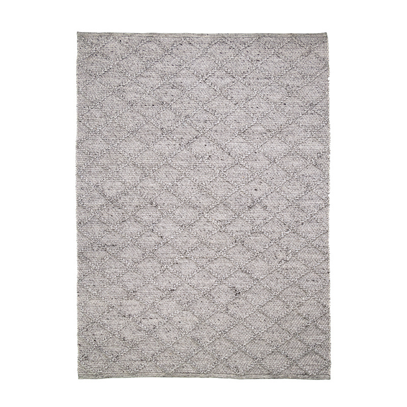 Flätad Ullmatta - Knit Grå - sfeer