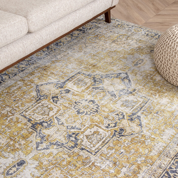 Matta I Vintagestil - Lugan Gul