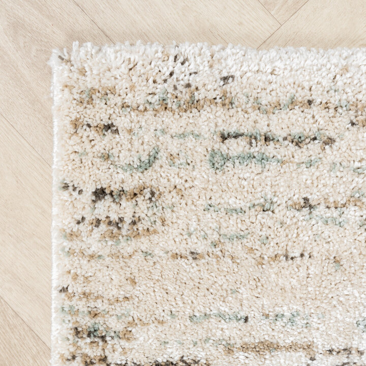 Matta Med Hög Lugg - Blend Gräddvit/Blå