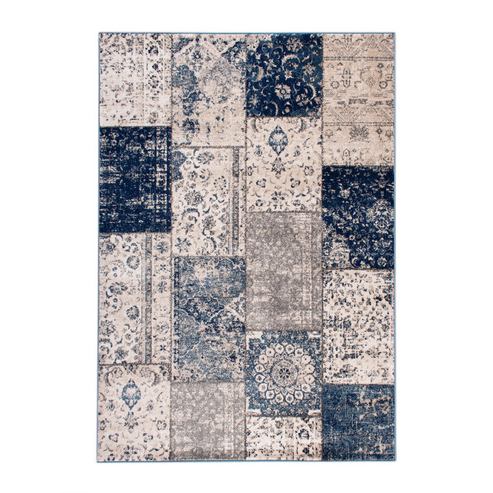 Lapptäckesmatta  - Deep Patchwork Blå