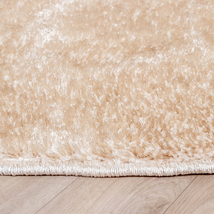 Rund Matta Med Hög Lugg  - Glazy Gräddvit