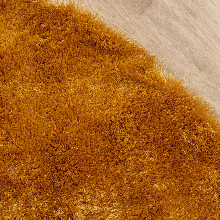 Rund Matta Med Hög Lugg  - Glorious Guld/Gul
