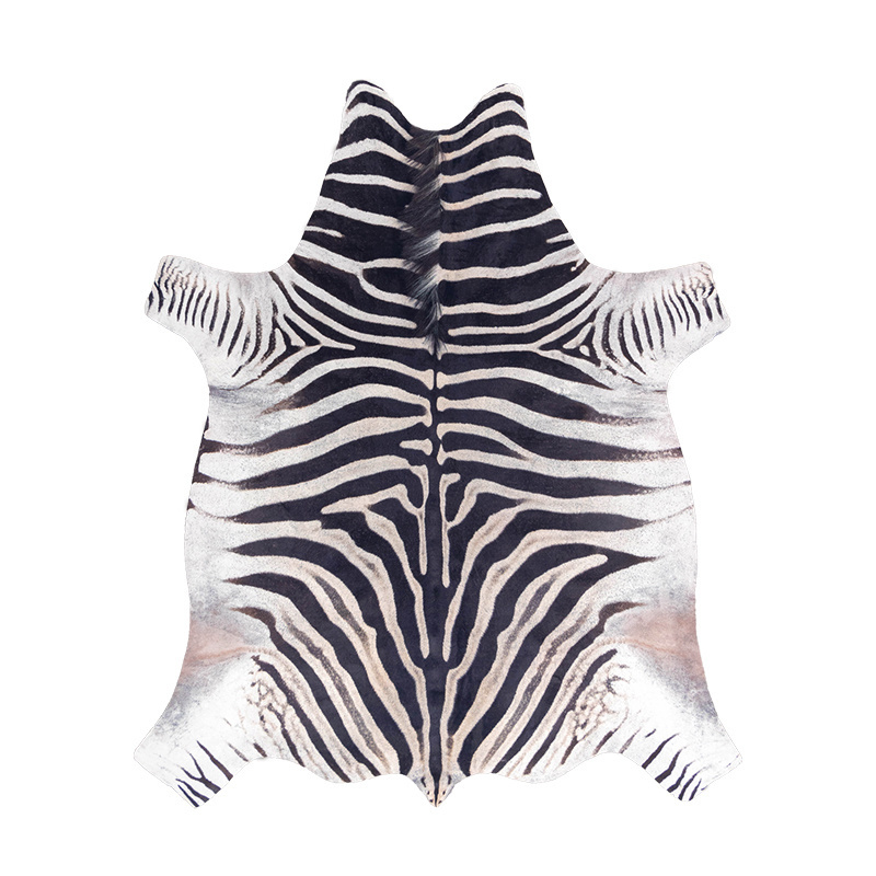 Zebramönstrad Matta - Bovine Svart/Vit - sfeer